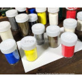 Heat colorful embossing powder for card scrap booking